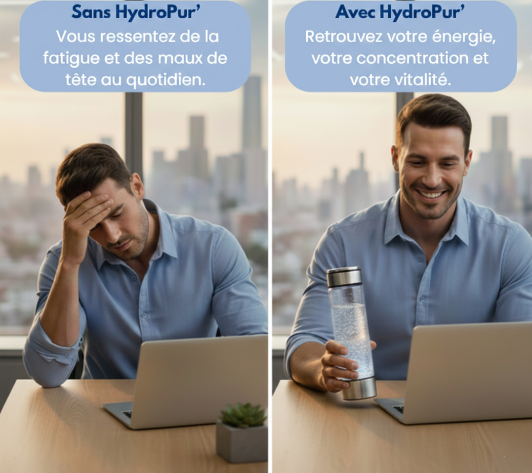 Bouteille d'eau à hydrogène