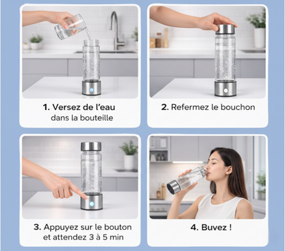 Bouteille d'eau à hydrogène